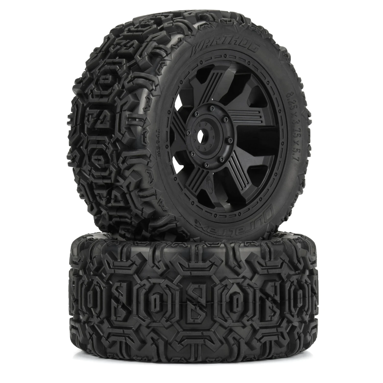 Duratrax 1/6 Warthog F/R 5.7" Monster Truck Tires MTD 24mm Black Ripper (2) 3 Duratrax 1/6 Warthog F/R 5.7" Monster Truck Tires MTD 24mm Black Ripper (2)