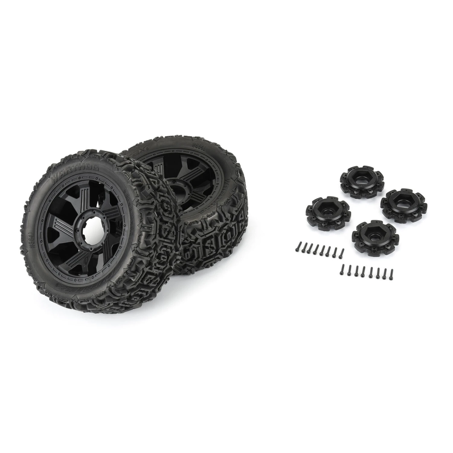 Duratrax 1/6 Warthog F/R 5.7" Monster Truck Tires MTD 24mm Black Ripper (2) 6 Duratrax 1/6 Warthog F/R 5.7" Monster Truck Tires MTD 24mm Black Ripper (2) - Image 4