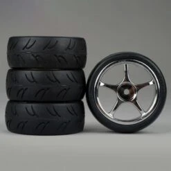 Duratrax 5-Spoke Chrome Wheel, U-Groove (4)