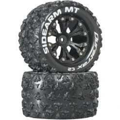 Duratrax Sidearm MT 2.8" Mounted 1/2" Offset C2 Tires, Black (2)