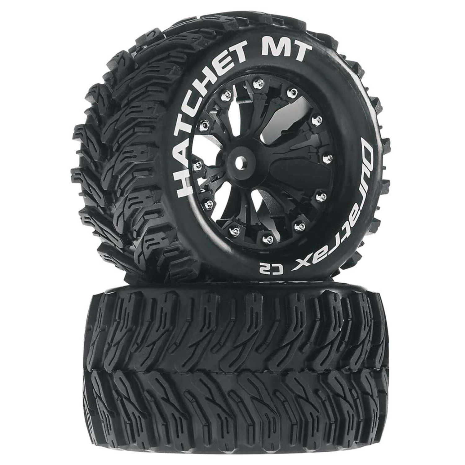 Duratrax Hatchet MT 2.8" 2WD Mounted Rear Tires, Black (2) 3 Duratrax Hatchet MT 2.8" 2WD Mounted Rear Tires, Black (2)