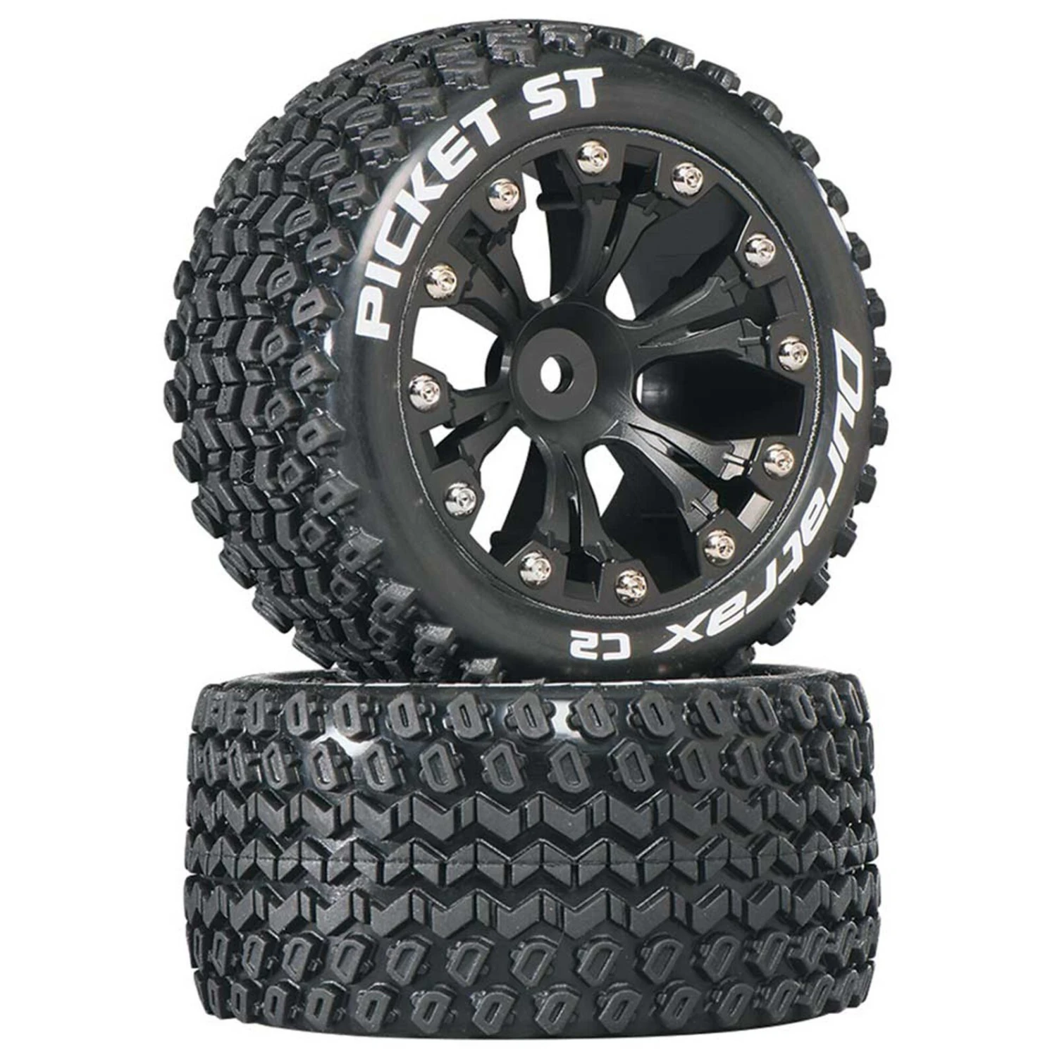 Duratrax Picket ST 2.8" 2WD Mounted Rear C2 Tires, Black (2) 3 Duratrax Picket ST 2.8" 2WD Mounted Rear C2 Tires, Black (2)