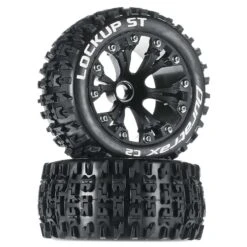 Duratrax Lockup ST 2.8" 2WD Mounted Front Tires, Black(2)