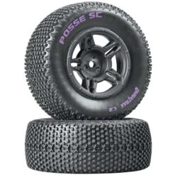 Duratrax Posse SC C2 Mounted Tires, Rear Slash (2)