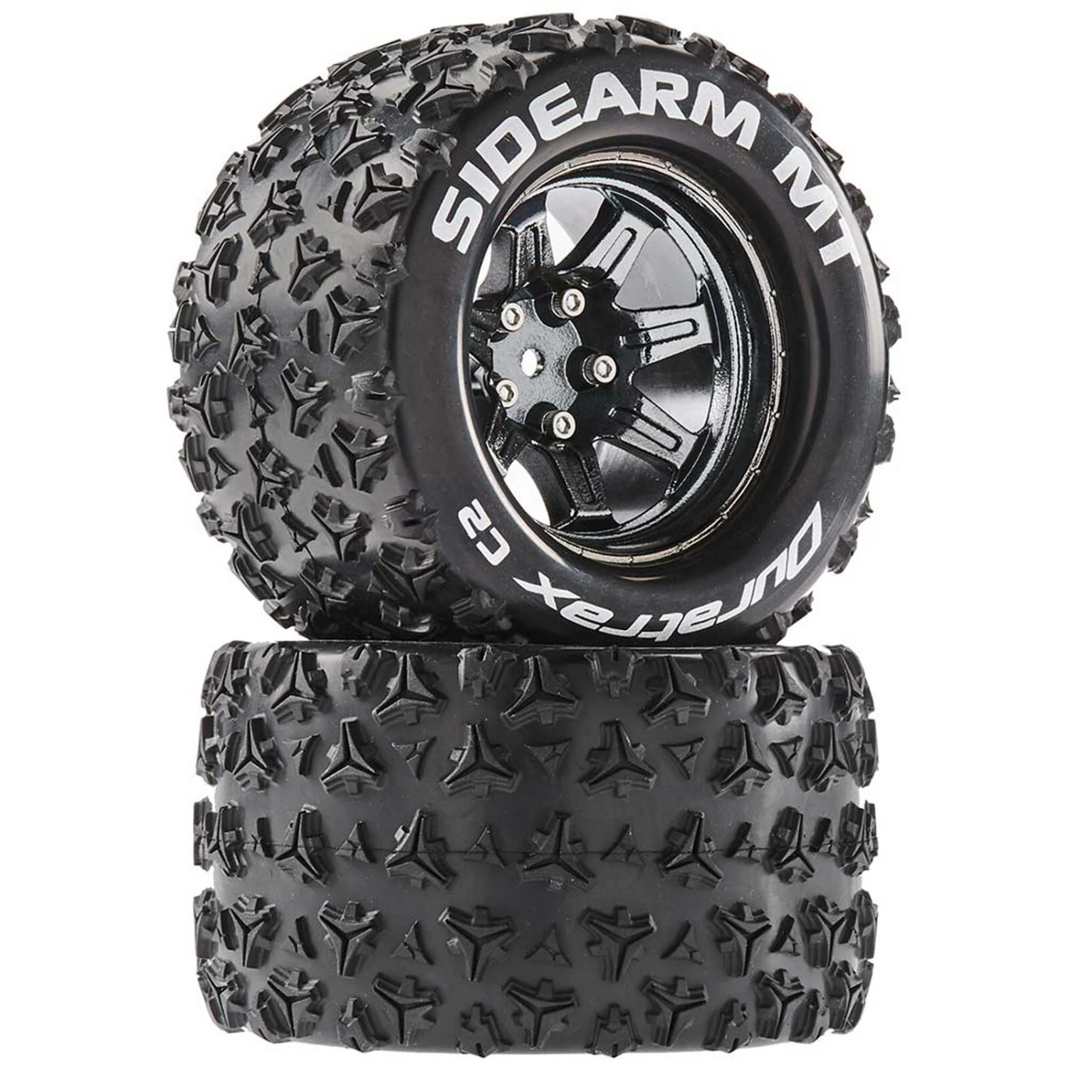Duratrax Sidearm MT 2.8 Mounted Tires, Chrome 14mm Hex(2) 3 Duratrax Sidearm MT 2.8 Mounted Tires, Chrome 14mm Hex(2)