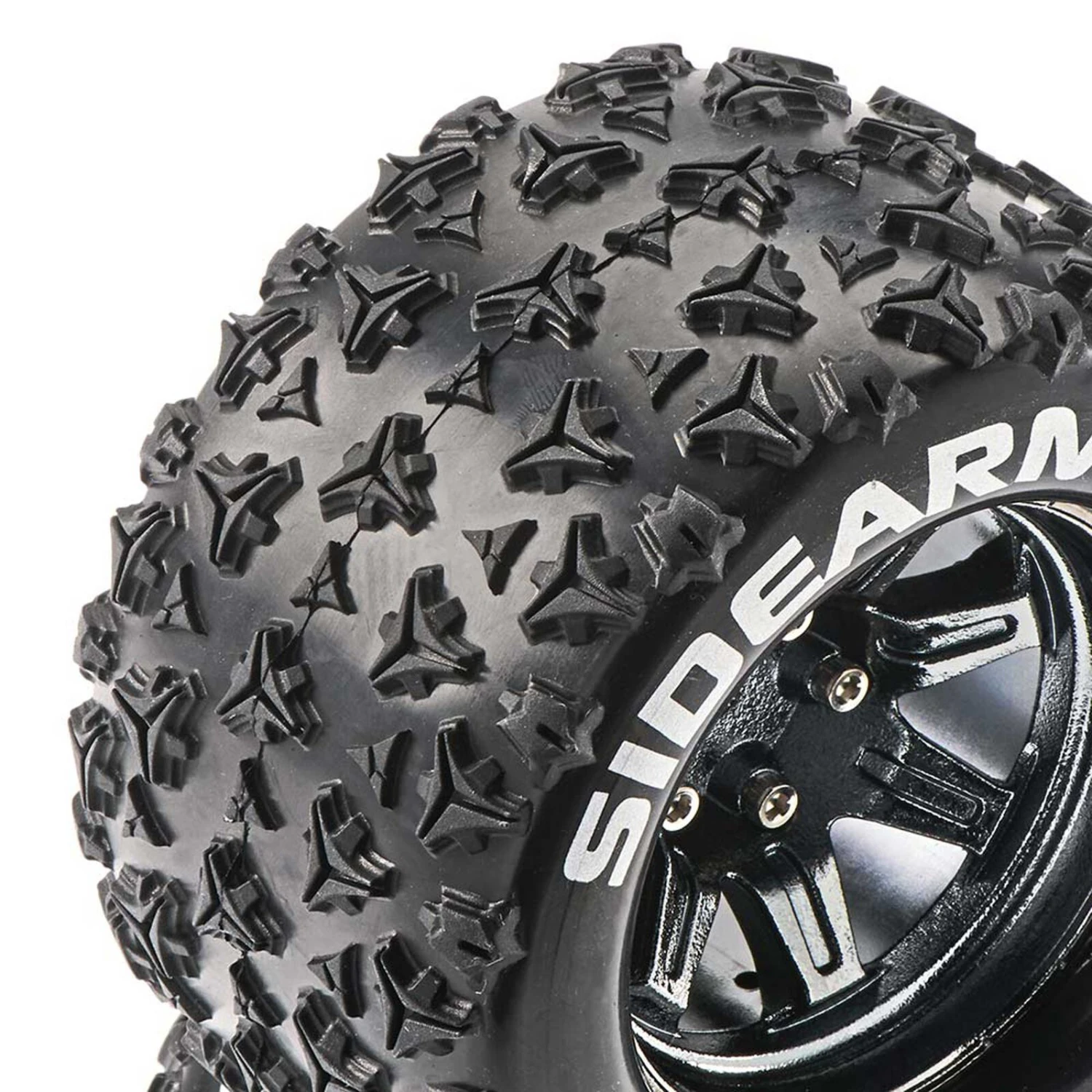 Duratrax Sidearm MT 2.8 Mounted Tires, Chrome 14mm Hex(2) 4 Duratrax Sidearm MT 2.8 Mounted Tires, Chrome 14mm Hex(2) - Image 2