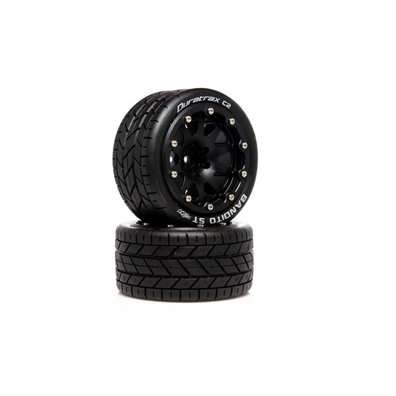 Duratrax Bandito ST Belted 2.8" 2WD Mounted Rear Tires, .5 Offset, Black (2) 3 Duratrax Bandito ST Belted 2.8" 2WD Mounted Rear Tires, .5 Offset, Black (2)