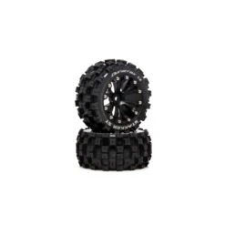 Duratrax STAKKER ST 2.8 Mounted F/R C2 0 Offset Black (2)