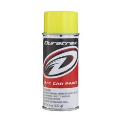 Duratrax Polycarb Spray, Fluorescent Yellow, 4.5 Oz