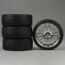 DTXC2808 - 16-Spoke Chrome Onroad Wheel Radial (4) By DURATRAX @ Great Hobbies