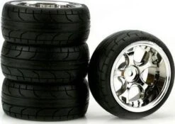 DTXC2810 - 5-Blade Chrome 10mm Offset ST Radial (4) By DURATRAX @ Great Hobbies