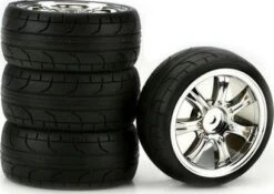 DTXC2813 - 7-Spoke Chrome 2mm Offset ST Radial (4) By DURATRAX @ Great Hobbies