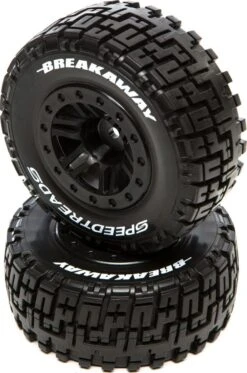 DTXC2925 - Speedtreads Breakaway SC Mntd Black TRX Slash Re/4x4 Fr/Re (2) By DURATRAX @ Great Hobbies