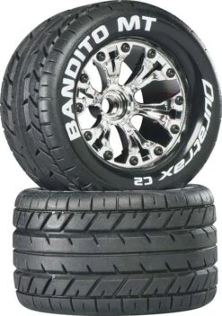 DTXC3501 - Bandito MT 2.8" Truck 2WD Mounted Front C2 Chrome By DURATRAX @ Great Hobbies