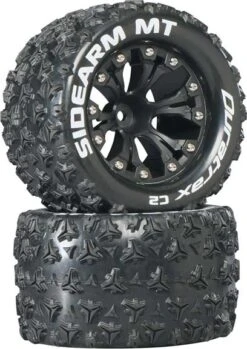 DTXC3514 - Sidearm MT 2.8" Truck 2WD Mounted Rear C2 Black By DURATRAX @ Great Hobbies