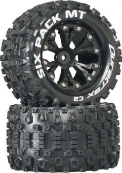 DTXC3520 - Sixpack MT 2.8" Truck 2WD Mounted Rear C2 Black By DURATRAX @ Great Hobbies