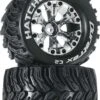 DTXC3529 - Hatchet MT 2.8" Mounted Offset Chrome (2) By DURATRAX @ Great Hobbies -Duratrax Store dtxc3529