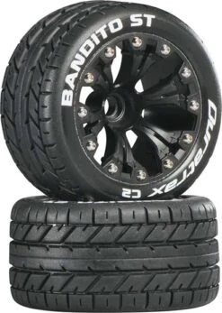 DTXC3544 - Bandito ST 2.8" Truck Mntd 1/2" Offset C2 Blk (2) By DURATRAX @ Great Hobbies