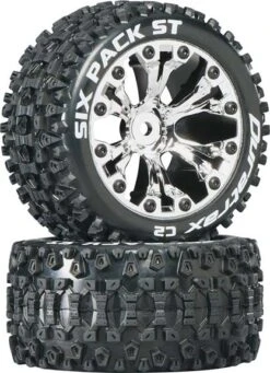 DTXC3561 - Sixpack ST 2.8" Truck 2WD Mntd Rear C2 Chr (2) By DURATRAX @ Great Hobbies