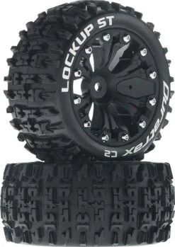 DTXC3566 - Lockup ST 2.8" 2WD Mounted Rear Black (2) By DURATRAX @ Great Hobbies