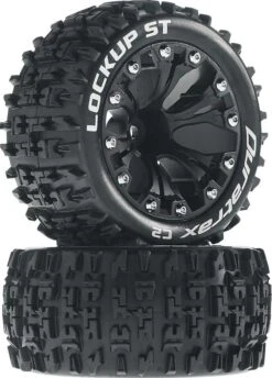 DTXC3568 - Lockup ST 2.8" Mounted Offset Black (2) By DURATRAX @ Great Hobbies