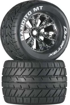 DTXC3577 - Bandito MT 3.8" Mounted 1/2" Offset Chrome (2) By DURATRAX @ Great Hobbies