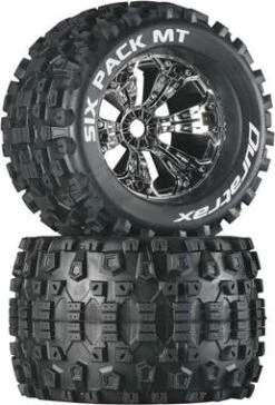DTXC3585 - Six Pack MT 3.8" Mounted 1/2" Offset Chrome (2) By DURATRAX @ Great Hobbies