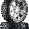DTXC3602 - Punch Buggy C2 Mounted Spoke Black Chrome (2) By DURATRAX @ Great Hobbies -Duratrax Store dtxc3602