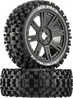 DTXC3604 - Six Pack Buggy C2 Mounted Spoke Black (2) By DURATRAX @ Great Hobbies