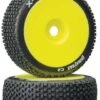 DTXC3612 - X-Cons 1/8 Buggy Tire C2 Mounted Yellow (2) By DURATRAX @ Great Hobbies -Duratrax Store dtxc3612