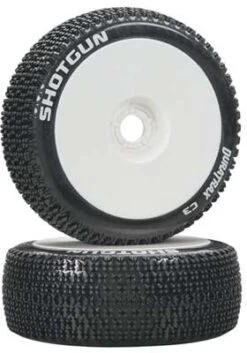 DTXC3626 - Shotgun 1/8 Buggy Tire C3 Mounted White (2) By DURATRAX @ Great Hobbies