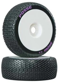 DTXC3631 - Posse 1/7 Buggy Tire C3 Mounted White (2) By DURATRAX @ Great Hobbies