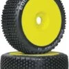 DTXC3647 - Equalizer Buggy Tire C2 Mounted Yellow (2) By DURATRAX @ Great Hobbies -Duratrax Store dtxc3647