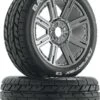 DTXC3657 - Bandito Buggy Tire C2 Mounted Spoke Black Chrome (2) By DURATRAX @ Great Hobbies -Duratrax Store dtxc3657