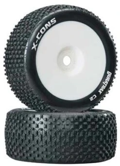 DTXC3660 - X-Cons 1/8 Truggy Tire C2 Mntd Zero Offset (2) By DURATRAX @ Great Hobbies