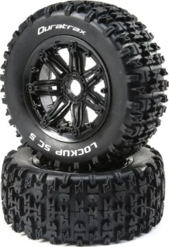 DTXC5032 - Lockup 1/5 SC Sport Mntd Black 24mm (2) By DURATRAX @ Great Hobbies