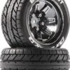 DTXC5201 - Bandito ST 2.8" Mounted Blck Chrome 14mm Hex (2) By DURATRAX @ Great Hobbies -Duratrax Store dtxc5201
