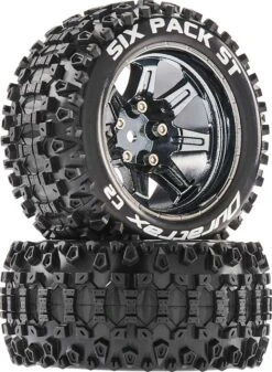 DTXC5207 - Six Pack ST 2.8" Mntd Black Chrome 14mm Hex (2) By DURATRAX @ Great Hobbies