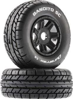 DTXC5270 - Bandito SC Mounted Soft Black 17mm Hex (2) By DURATRAX @ Great Hobbies