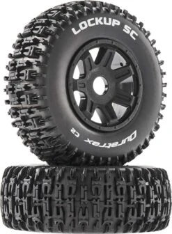 DTXC5274 - Lockup SC Mounted Soft Black 17mm Hex (2) By DURATRAX @ Great Hobbies