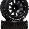 DTXC5535 - Six Pack ST Belted 2.8 Mounted F/R 0.5-Offset Black (2) By DURATRAX @ Great Hobbies