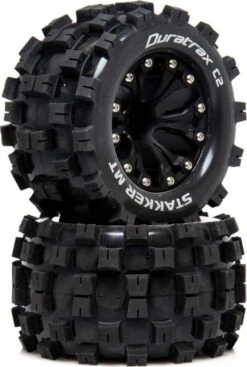 DTXC5551 - STakker MT 2.8 Mounted F/R C2 0.5-Offset Black (2) By DURATRAX @ Great Hobbies