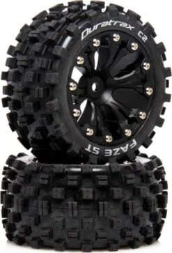 DTXC5562 - Faze ST 2.8 Mounted F/R C2 0-Offset Black (2) By DURATRAX @ Great Hobbies