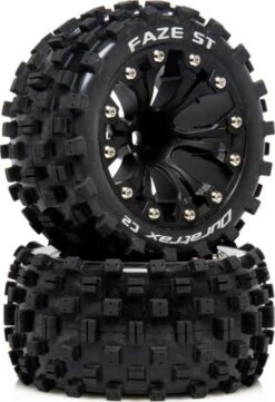 DTXC5563 - Faze ST 2.8 Mounted F/R C2 0.5-Offset Black (2) By DURATRAX @ Great Hobbies