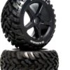 DTXC5572 - 1/8 Badger Truggy Tire C2 Mounted 0-Offset (2) By DURATRAX @ Great Hobbies -Duratrax Store dtxc5572 01