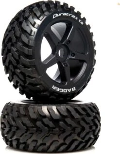 DTXC5572 - 1/8 Badger Truggy Tire C2 Mounted 0-Offset (2) By DURATRAX @ Great Hobbies