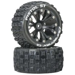 Duratrax Pistol ST 2.8" 2WD Mounted Rear C2 Tires, Black (2)