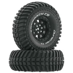 Duratrax Approach CR C3 Mounted 1.9"Crawler Tires, Black (2)
