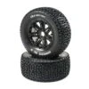 Duratrax Dinero 1/5 SC Sport Mounted Black Tires, 24mm (2)