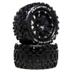 Duratrax Six Pack MT Belted 2.8" 2WD Mounted Rear Tires, 0 Offset, Black (2)